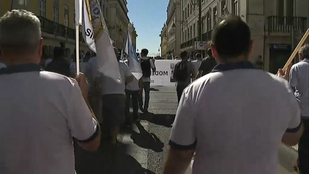 Manifestação de ferroviários