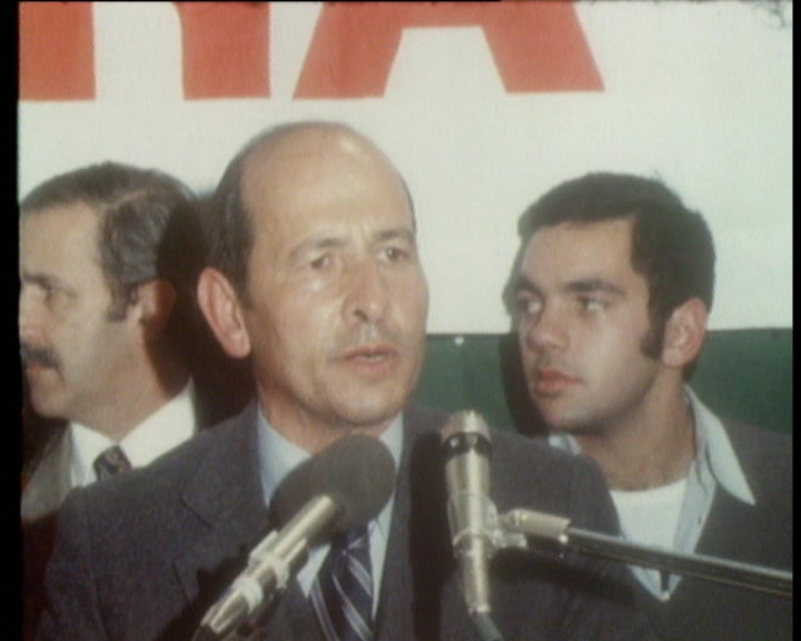 Campanha eleitoral de Soares Carneiro em Évora