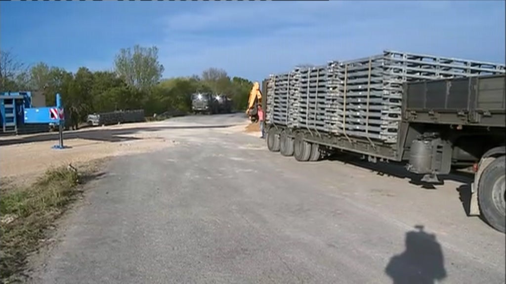 Instalação de ponte militar em Maiorca