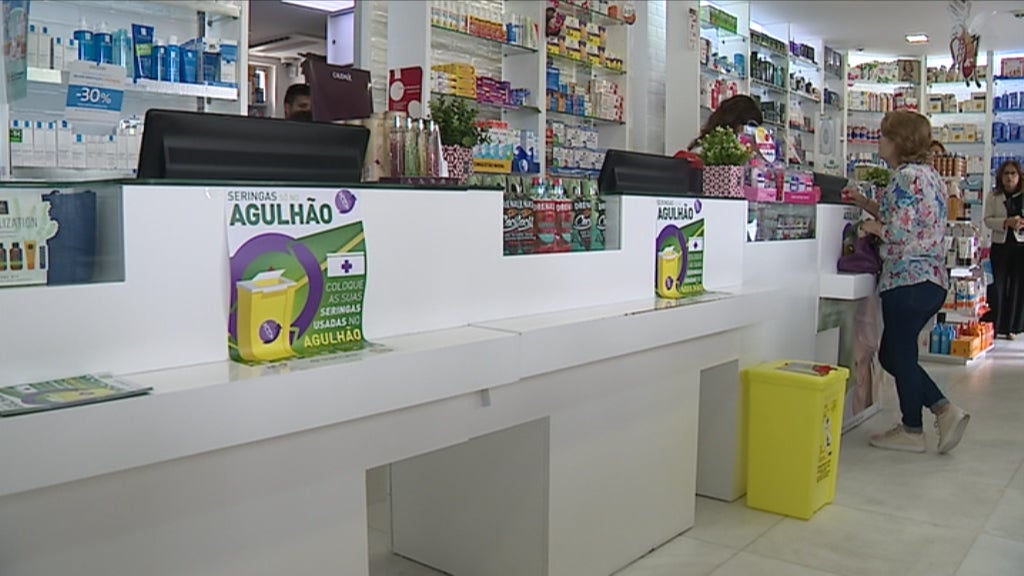 Descarte de seringas usadas