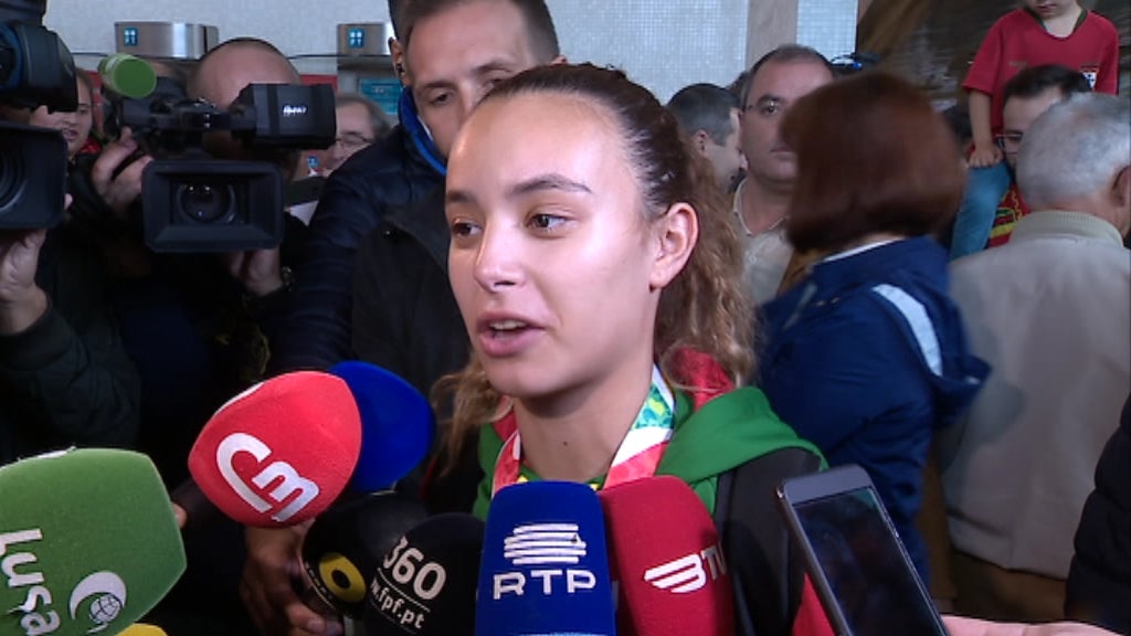 Chegada de atletas dos Jogos Olímpicos da Juventude