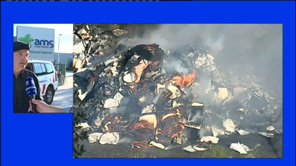 Incêndio em fábrica de Papel