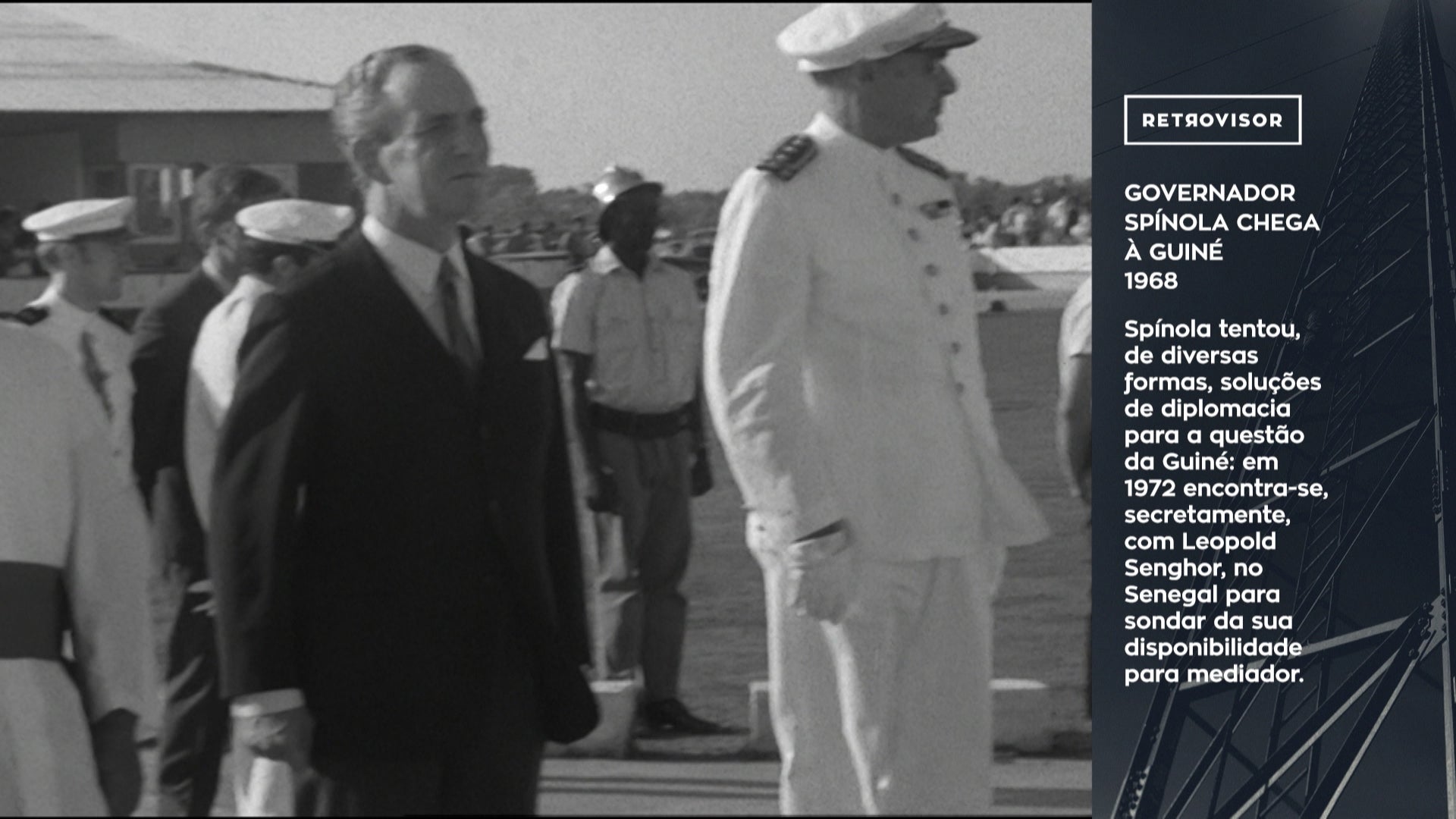 Governador Spínola chega à Guiné
