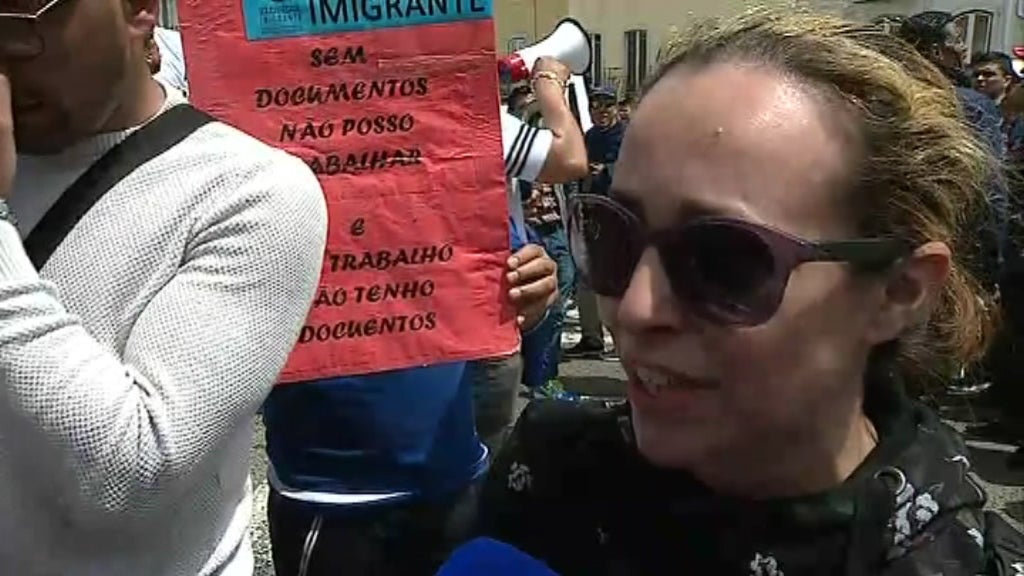 Manifestação de imigrantes