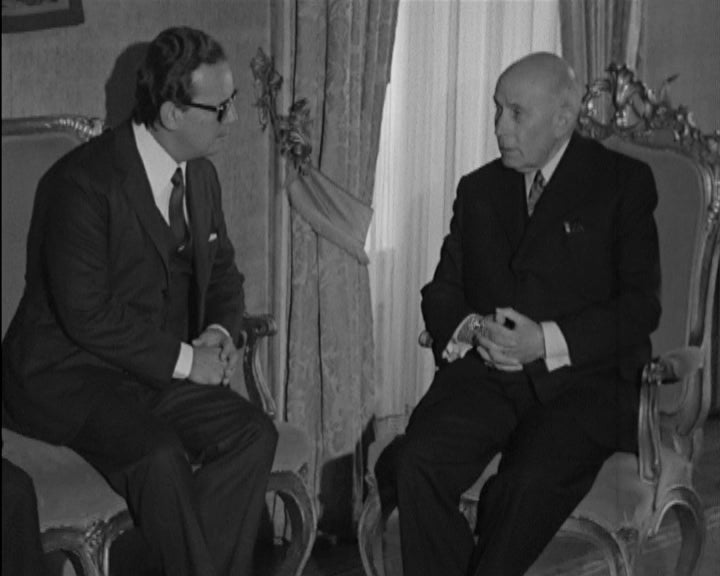 Américo Tomás recebe Baltazar Rebelo de Sousa e Rocha Lagoa