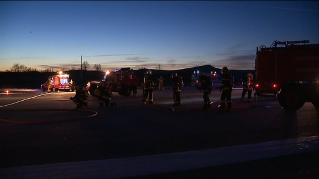 Simulacro no aeródromo de Bragança