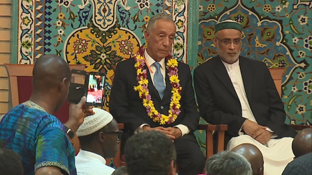 Marcelo Rebelo de Sousa visita mesquita de Lisboa