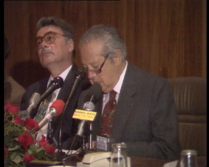 Mário Soares no colóquio “Comunicação de Política e Cultura”