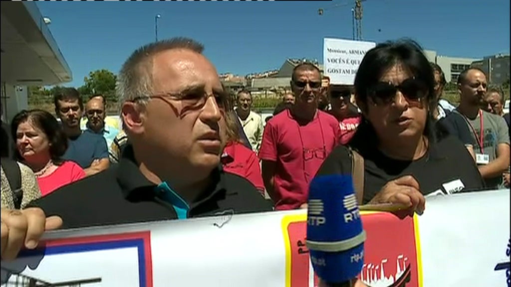 Protestos dos trabalhadores da PT em Viseu