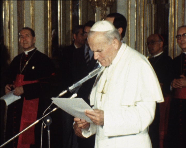 Papa João Paulo II no Palácio Nacional de Queluz