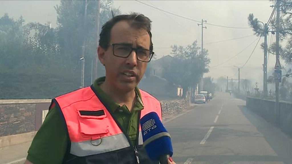 Incêndio florestal no concelho da Lousã