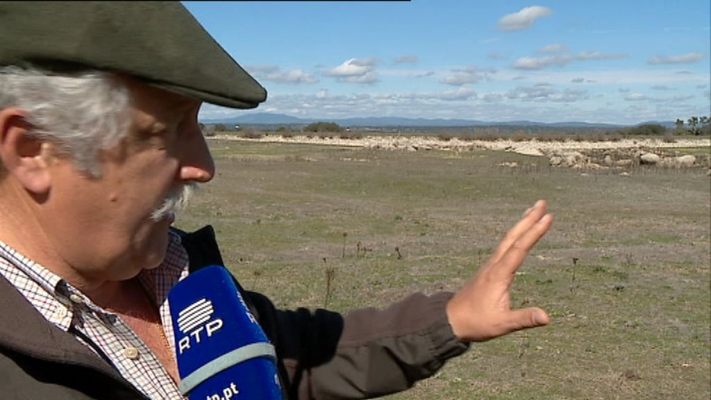 Seca na barragem do Caia