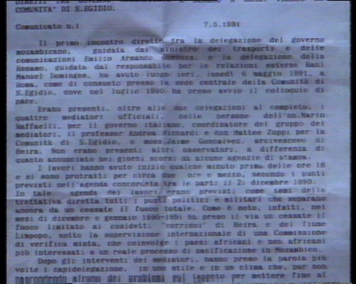 Processo de paz para Moçambique
