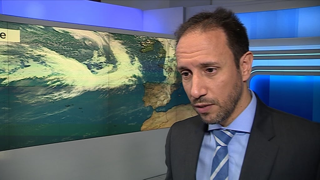 Tempo com aviso laranja