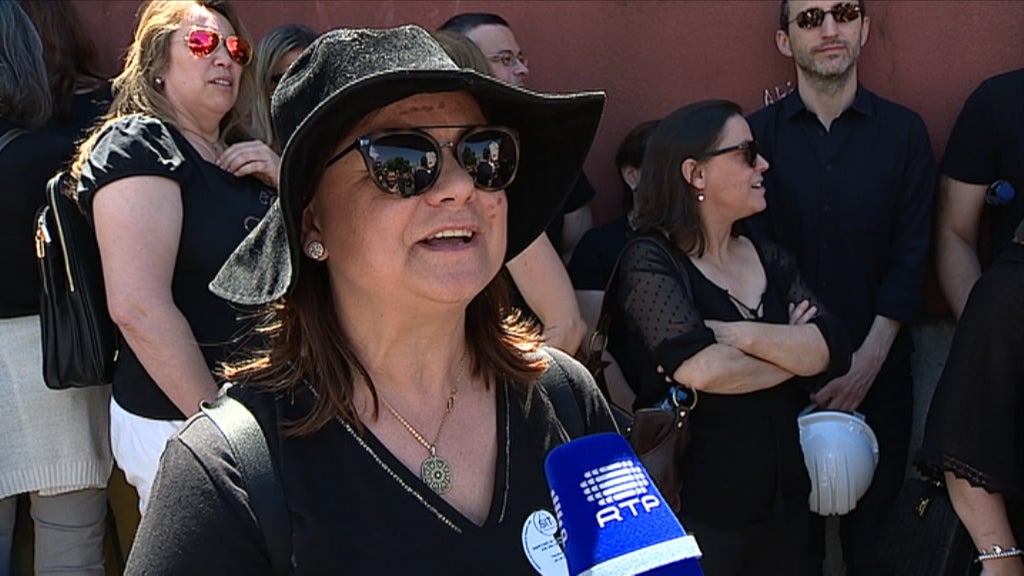 Inspetores do Estado em protesto