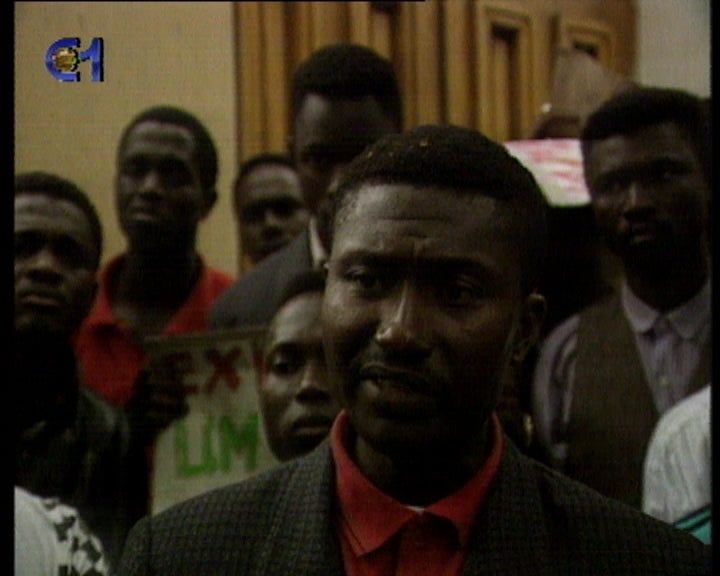 Manifestação de estudantes estrangeiros na Rússia