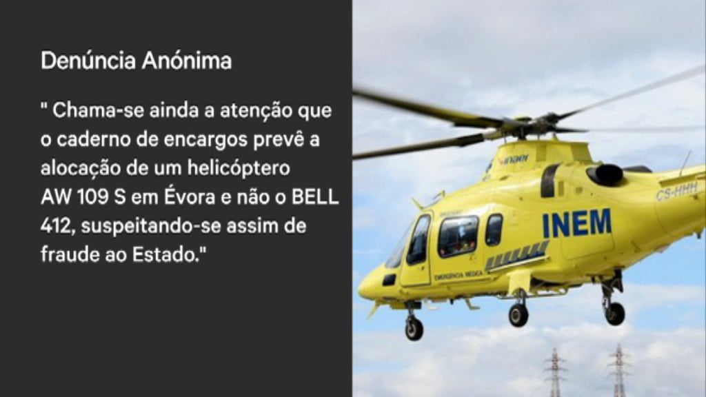 Helicópteros do INEM com avarias