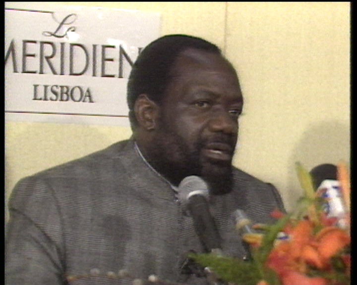 Conferência de imprensa de Jonas Savimbi sobre a sua visita a Portugal