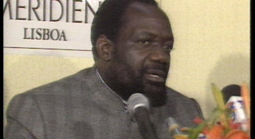 Conferência de imprensa de Jonas Savimbi sobre a sua visita a Portugal