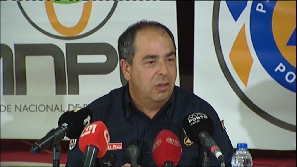 Conferência de imprensa da Proteção Cívil