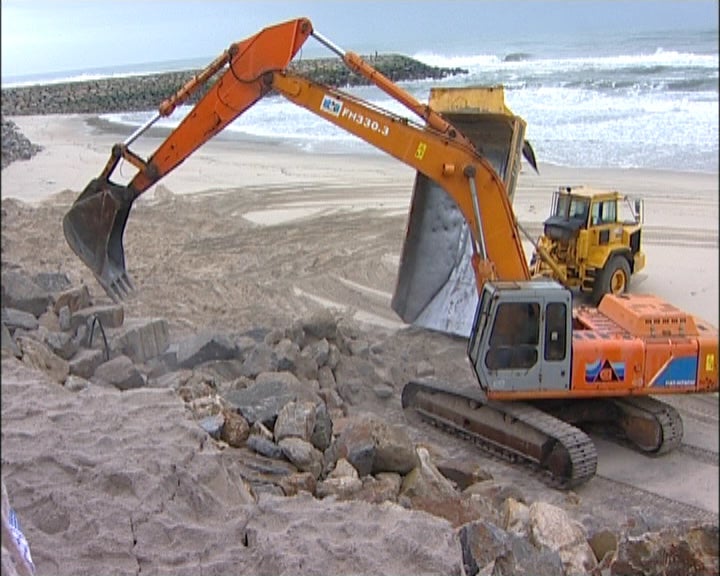 Estragos na praia do Furadouro