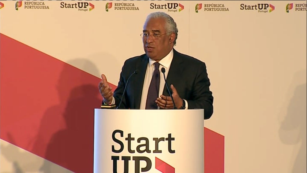 António Costa no lançamento do programa “Start Up Portugal”