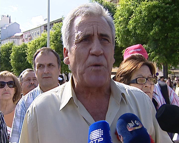 Louçã e Jerónimo na manifestação da CGTP