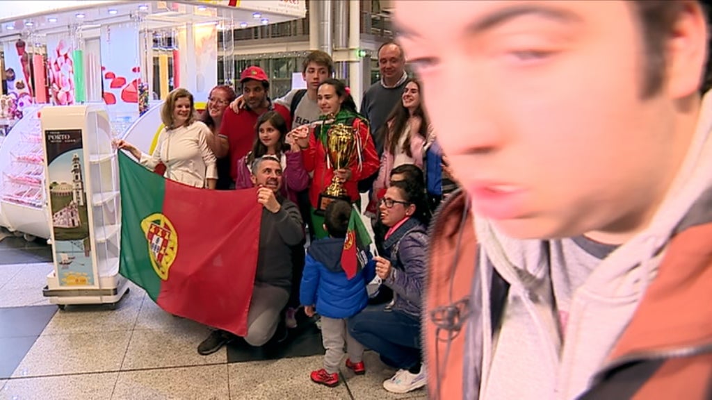 Chegada de atletas ao aeroporto