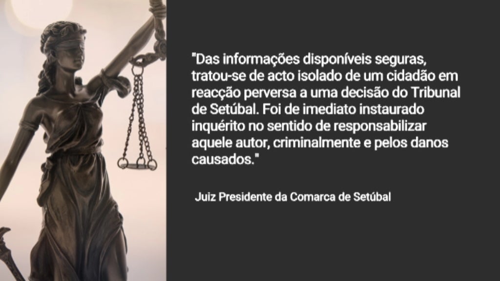 Tribunal Judicial vandalizado em Setúbal