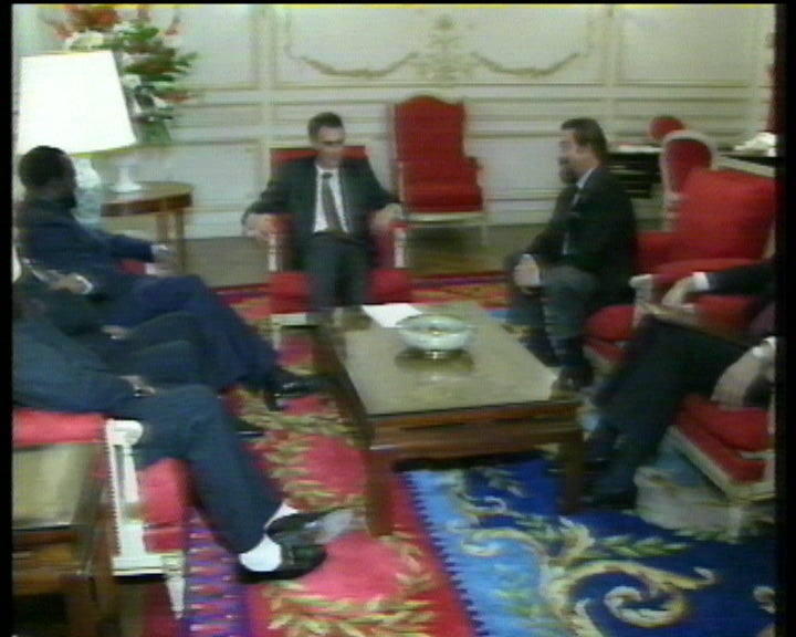 Reunião de Cavaco Silva com Jonas Savimbi