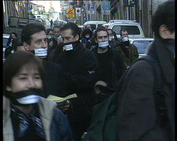 Manifestação de representantes de companhias de Teatro