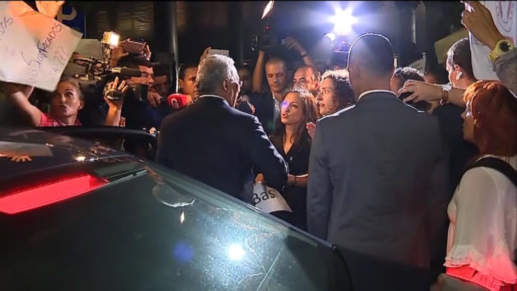 Protesto de professores e enfermeiros