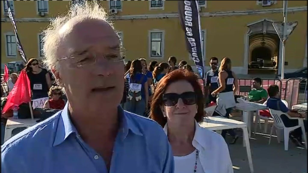 Protesto de trabalhadores precários