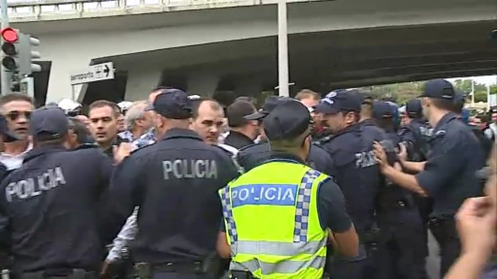 Reforço policial em manifestação de taxistas