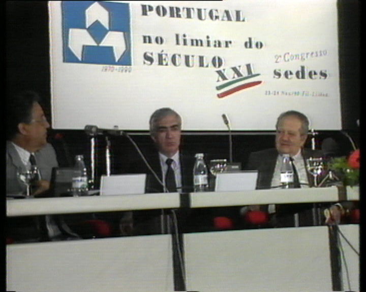 Mário Soares discursa na abertura do Congresso do 20º Aniversário da SEDES