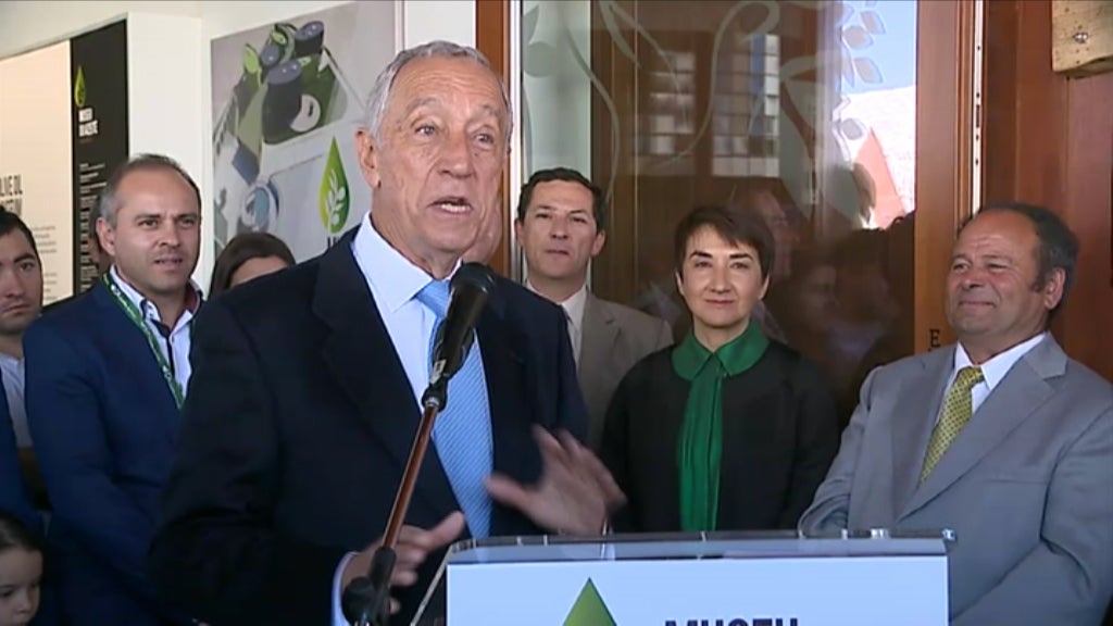 Marcelo Rebelo de Sousa no Museu do Azeite