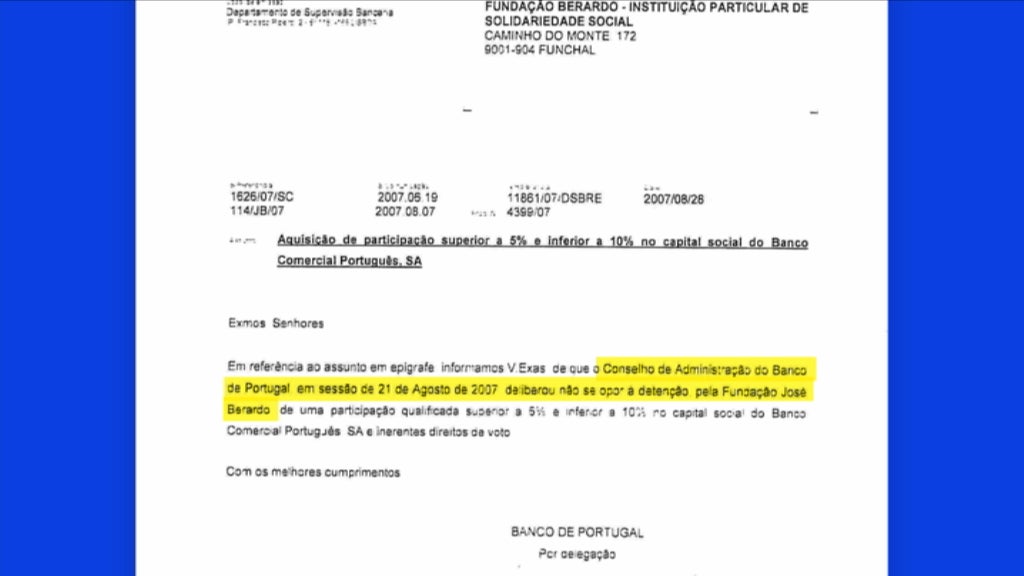 Vítor Constâncio aprovou empréstimo a Joe Berardo