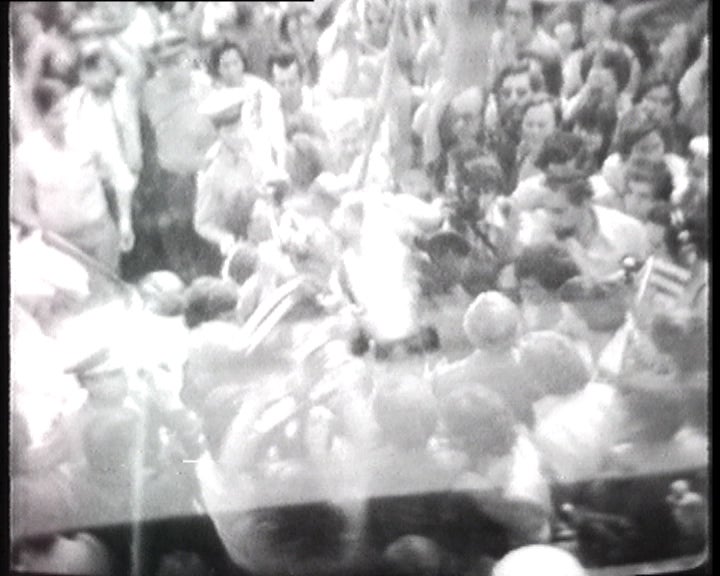 Chegada de Otelo Saraiva de Carvalho a Lisboa