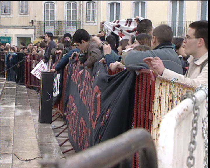 Protesto dos estudantes contra a revisão curricular