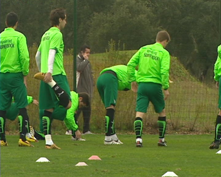 Futebol: Treino do Sporting