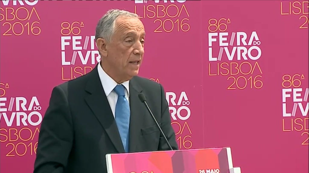 Marcelo Rebelo de Sousa na Feira do Livro de Lisboa