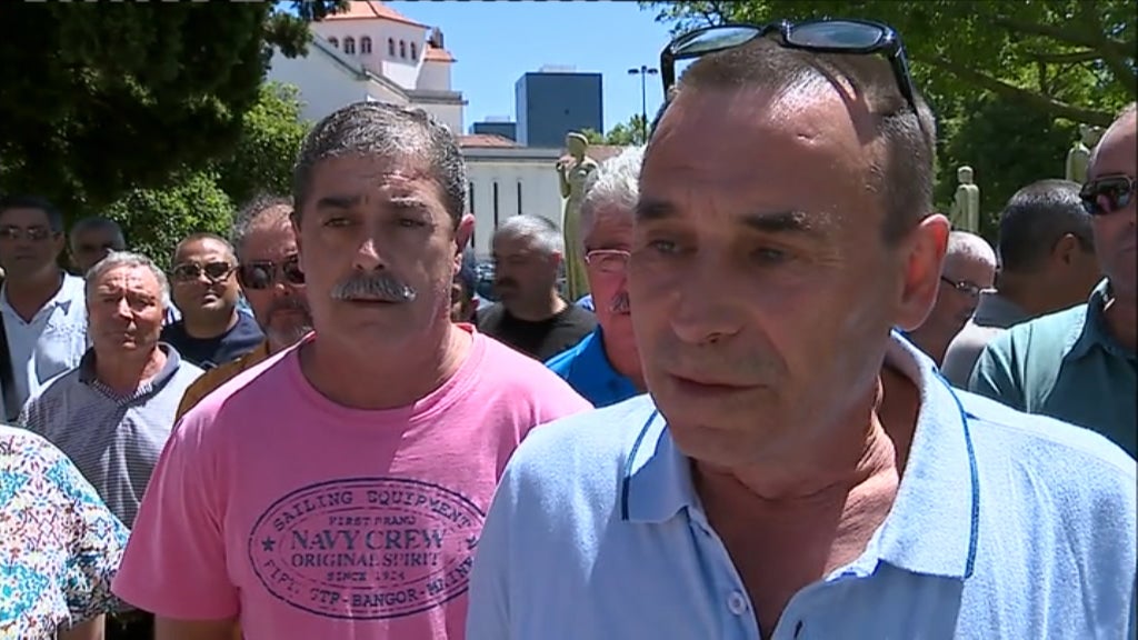 Manifestação dos trabalhadores da “Soares da Costa”