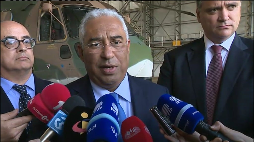 António Costa na Base das Lajes
