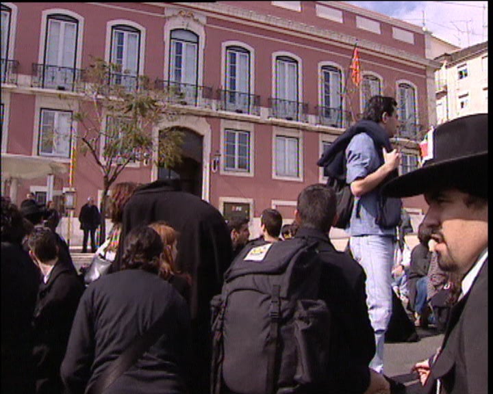 Manifestação de alunos do ensino Superior