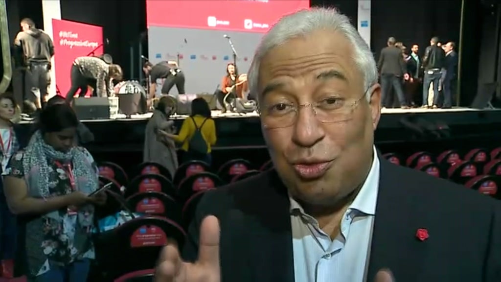 António Costa no congresso dos Socialistas Europeus