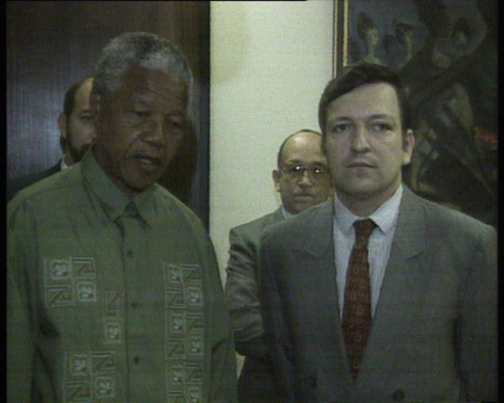 Encontro entre Nelson Mandela e Durão Barroso