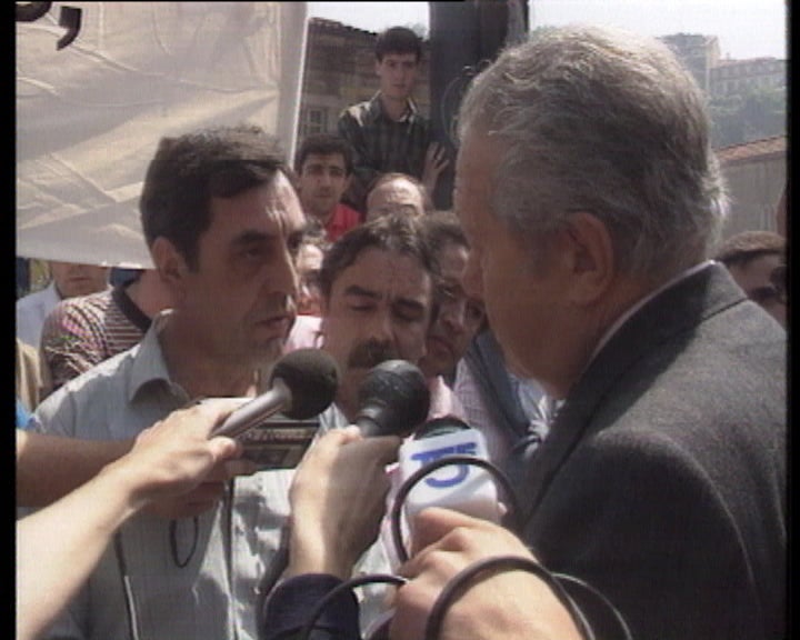 Encontro de Mário Soares com aduaneiros em greve