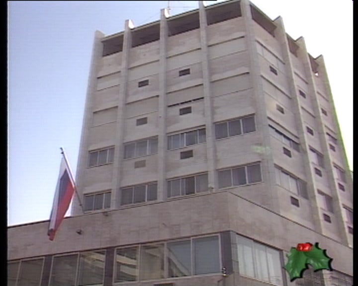 Bandeira da Rússia na embaixada