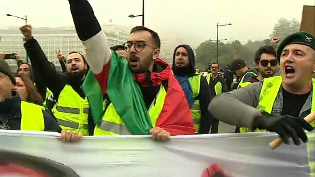 Manifestação dos coletes amarelos em Lisboa