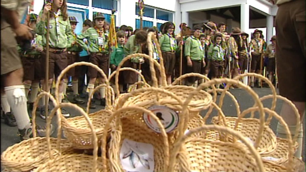 Encontro de escoteiros em Água de Pau